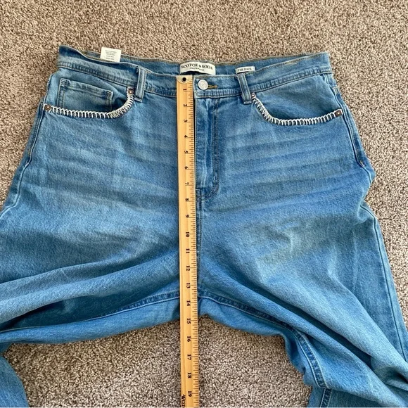 Scotch & Soda The Daze Wide Leg High Rise Jeans Blue Sz 32 - Picture 10 of 12